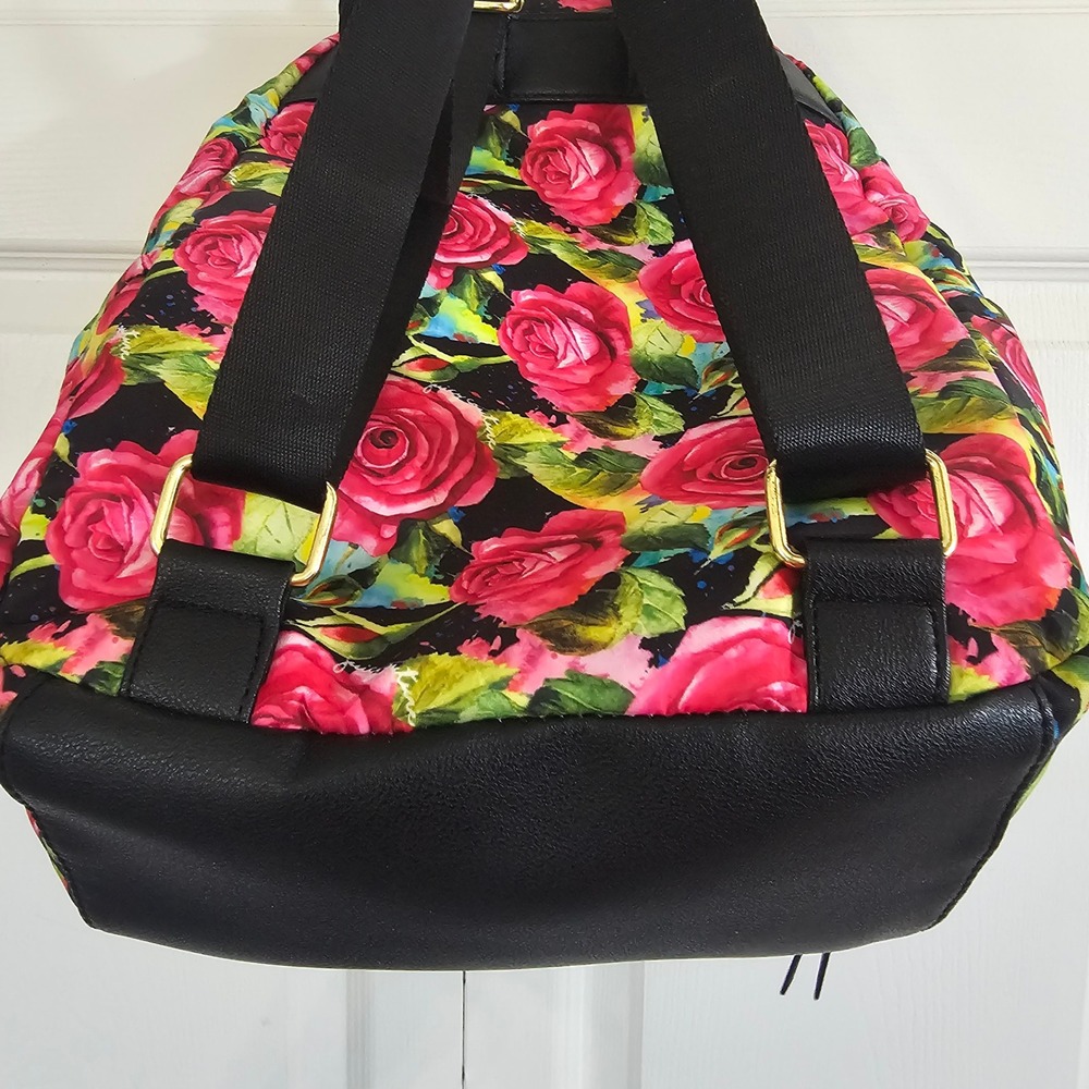 Juicy Couture Floral Roses Backpack Bookbag Gold Hardware Y2K Cute Pink School‎ - Picture 7 of 8